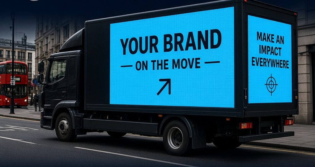 LED advertising van on a daytime high street route